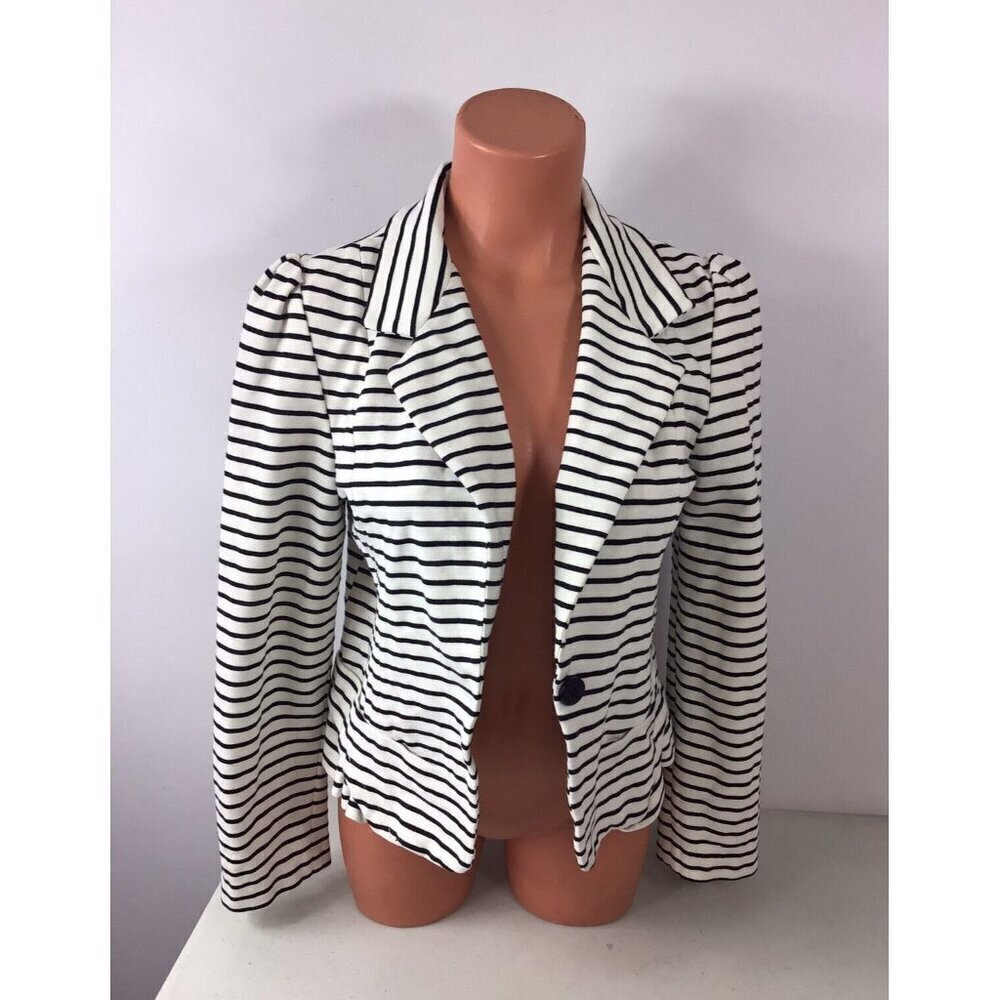 Anthropologie Stripe Jacket Blazer Womens Medium